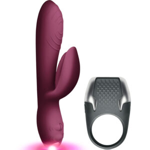Kit vibrador rabbit con anillo LED