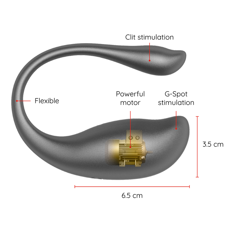Oninder – Nairobi Huevo Vibrador, Negro, App Gratuita - Imagen 3