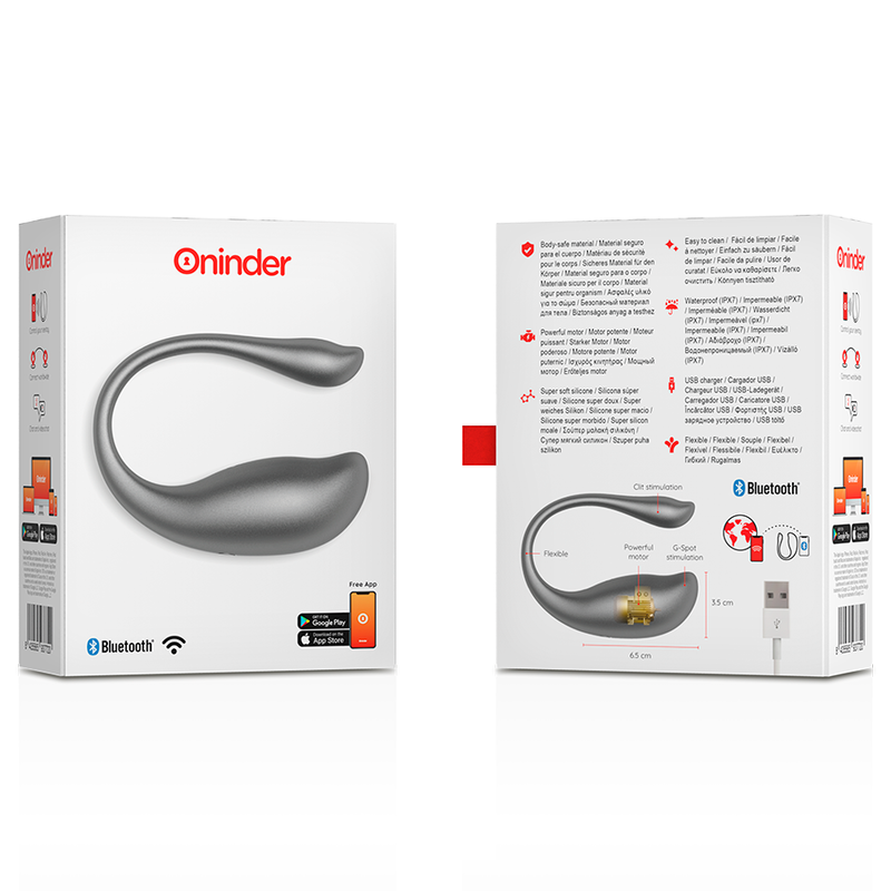 Oninder – Nairobi Huevo Vibrador, Negro, App Gratuita - Imagen 6