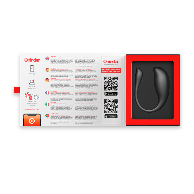 Oninder – Nairobi Huevo Vibrador, Negro, App Gratuita - Imagen 5