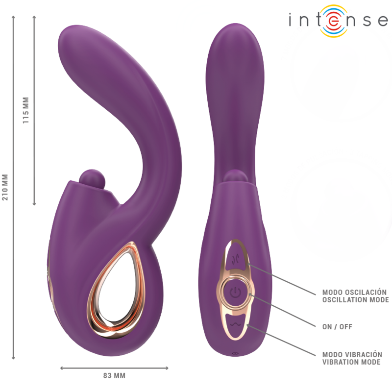 INTENSE – LALI Vibrador Punto G Multifunción, Morado - Imagen 6