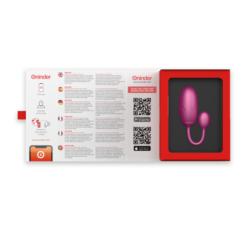 Oninder – Tokyo Huevo Vibrador, Rosa, App - Imagen 2